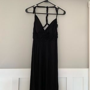 Black Maternity Maxi Dress